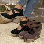 Serenity Criss-Cross Wedge Platforms