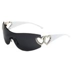 Celeste Rhinestone Heart Sunglasses