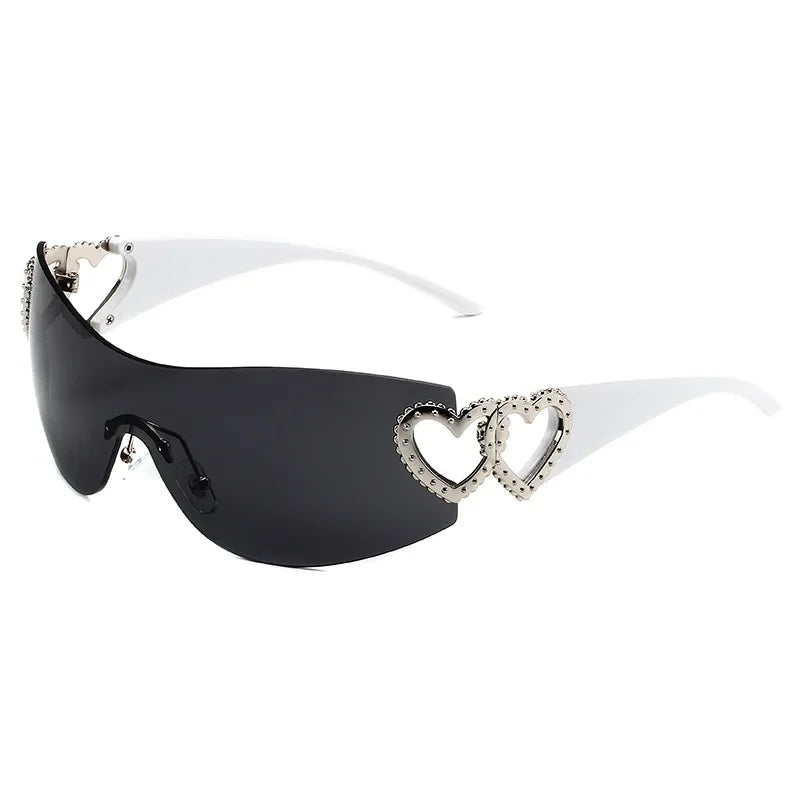 Celeste Rhinestone Heart Sunglasses