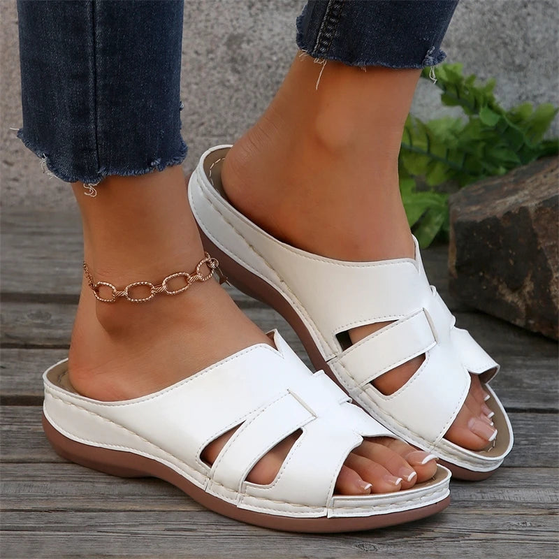 Olivia Casual Cutout Slides