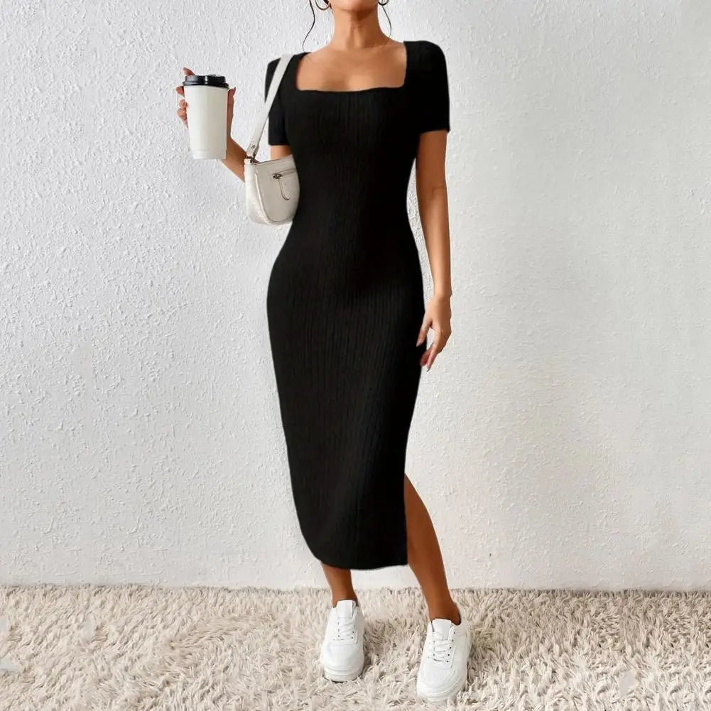 Serena Ribbed Knit Dress