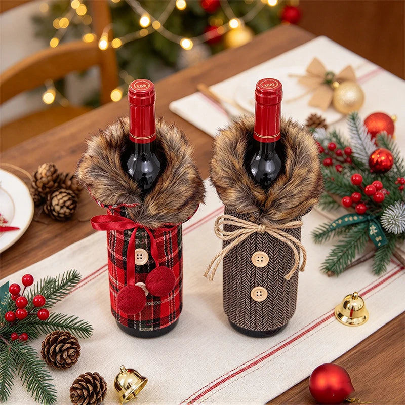 Merry & Cozy Wine Bottle Wraps