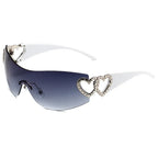 Celeste Rhinestone Heart Sunglasses