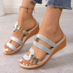Shimmer Strap Sandals