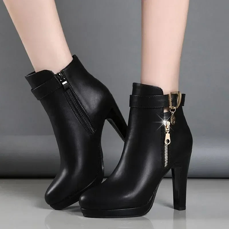 Aria Leather Ankle Boots