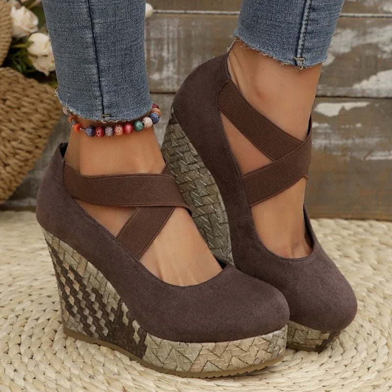 Serenity Criss-Cross Wedge Platforms