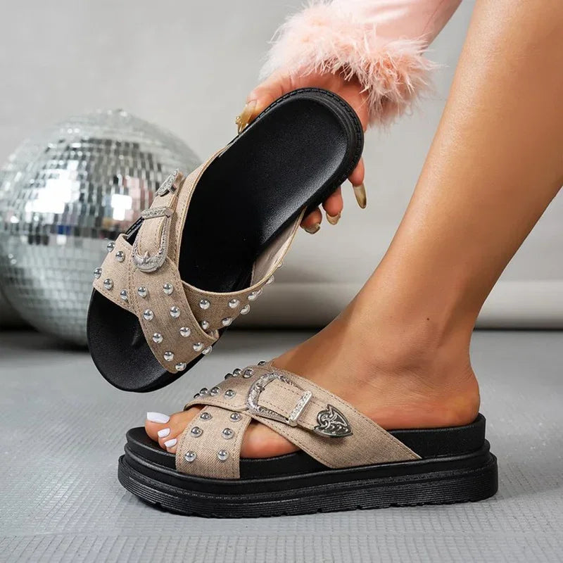 The Cassidy Studded Platform Sandal
