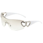 Celeste Rhinestone Heart Sunglasses