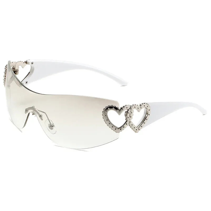 Celeste Rhinestone Heart Sunglasses