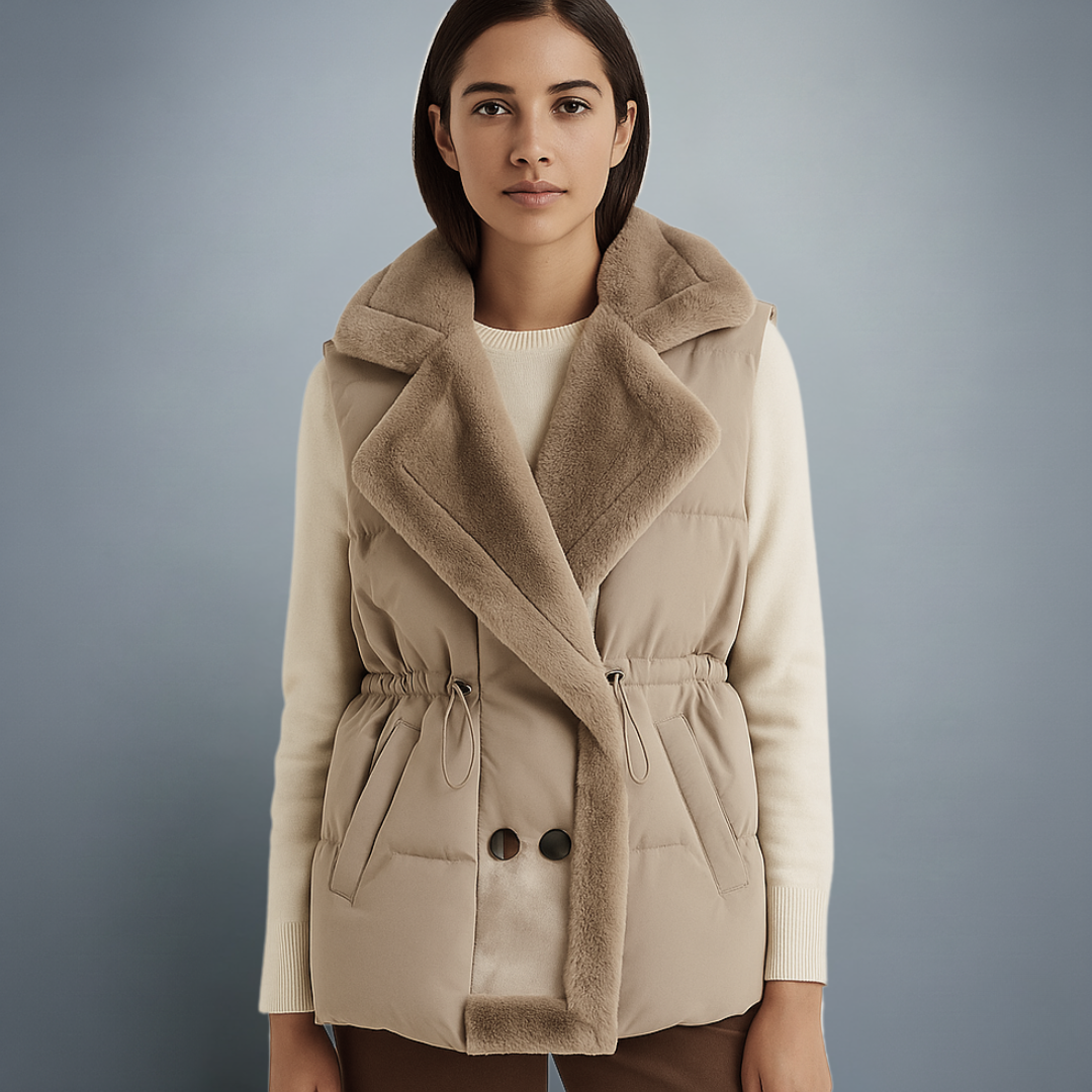 Elena Fleece Puffer Vest
