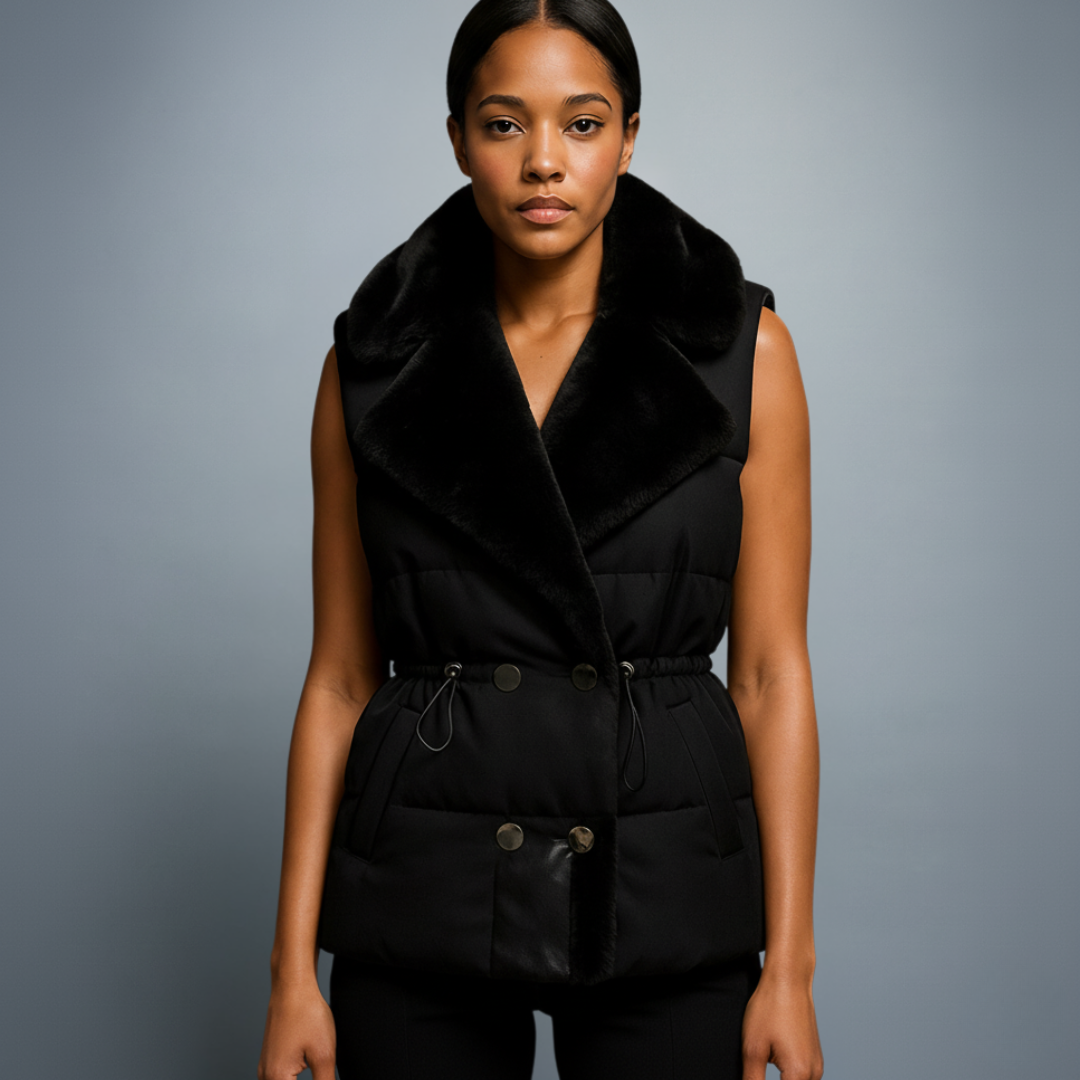 Elena Fleece Puffer Vest