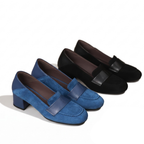 Kensington Suede Block Heel Loafer