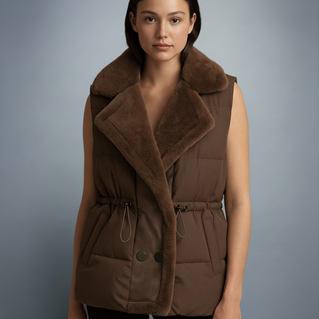 Elena Fleece Puffer Vest