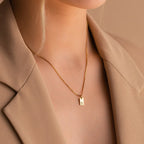 Nova Engraved Initial Necklace
