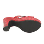 Amara Croc-Embossed Platform Sandal