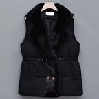 Elena Fleece Puffer Vest