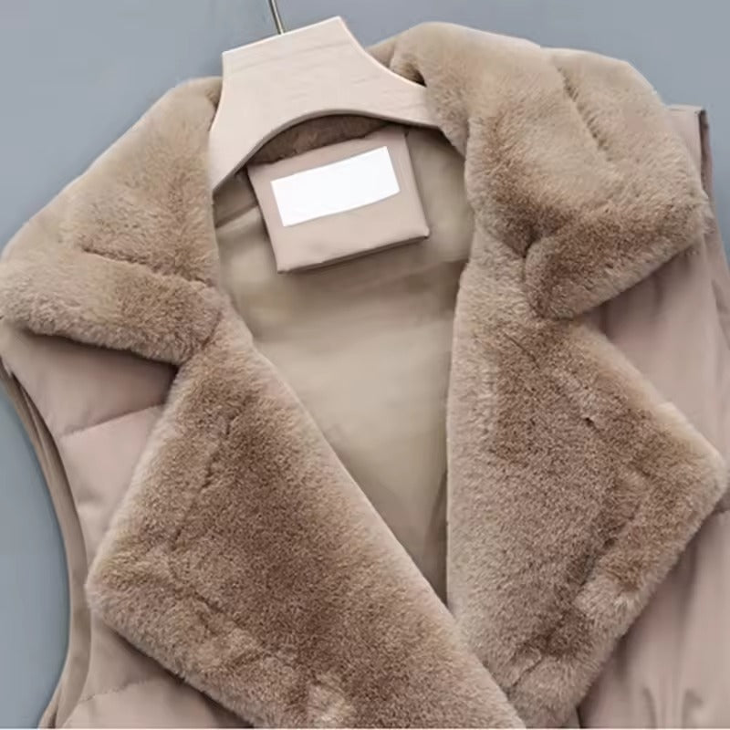 Elena Fleece Puffer Vest