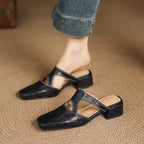 Celine Cutout Leather Mule