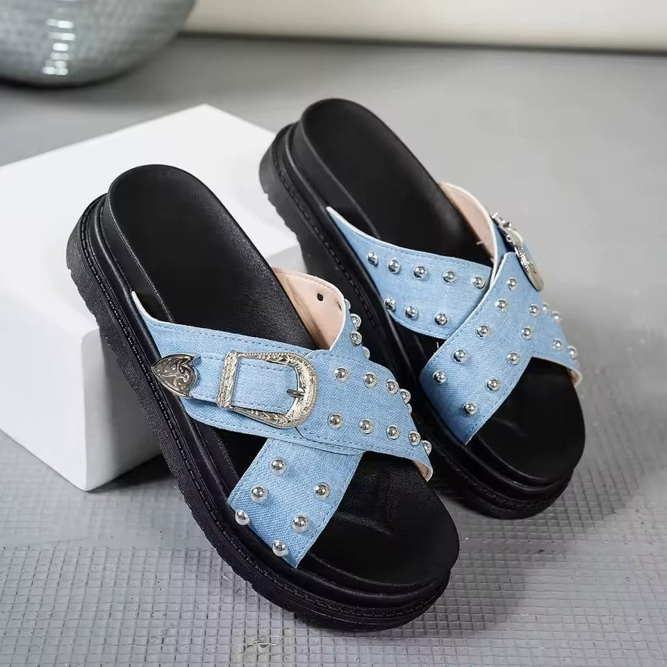 The Cassidy Studded Platform Sandal