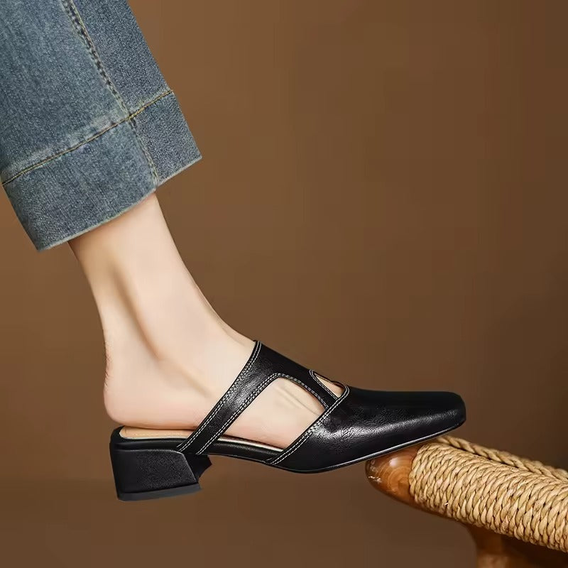 Celine Cutout Leather Mule