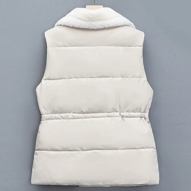 Elena Fleece Puffer Vest