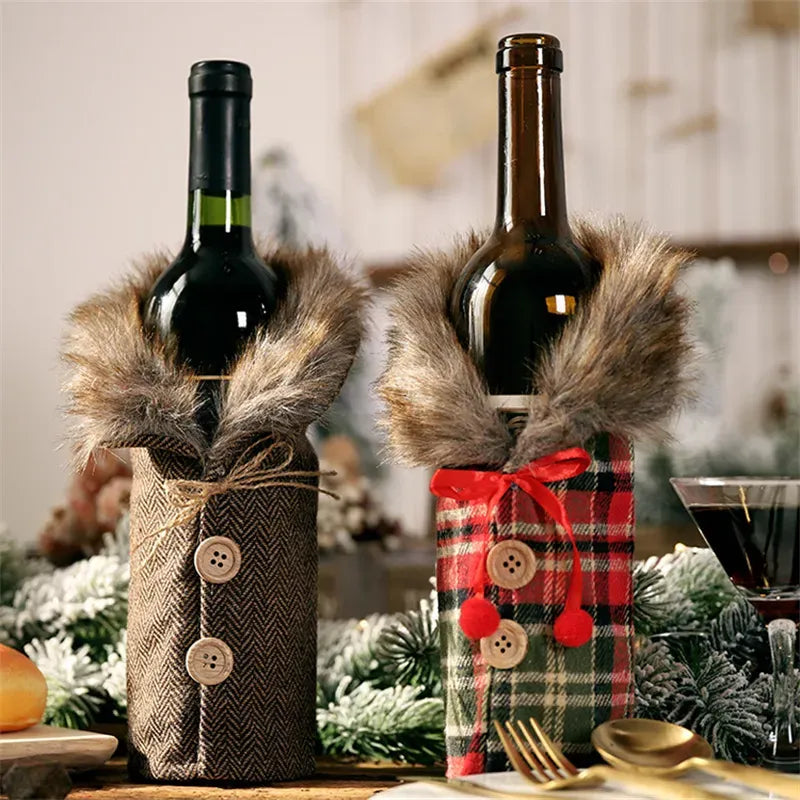 Merry & Cozy Wine Bottle Wraps